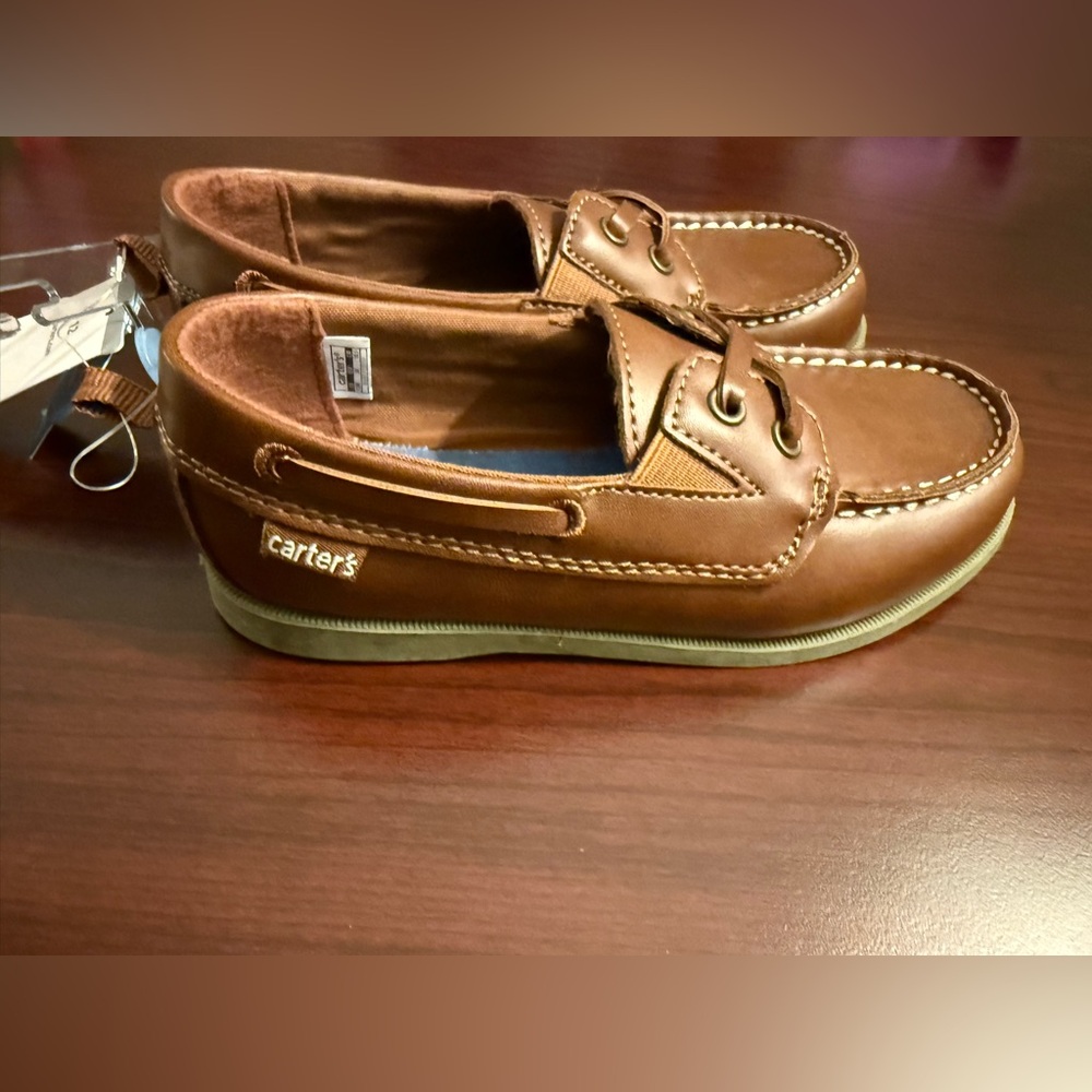 Carter’s “Bauk” Light Brown Slip-On Boat Shoes – Toddler Size 12